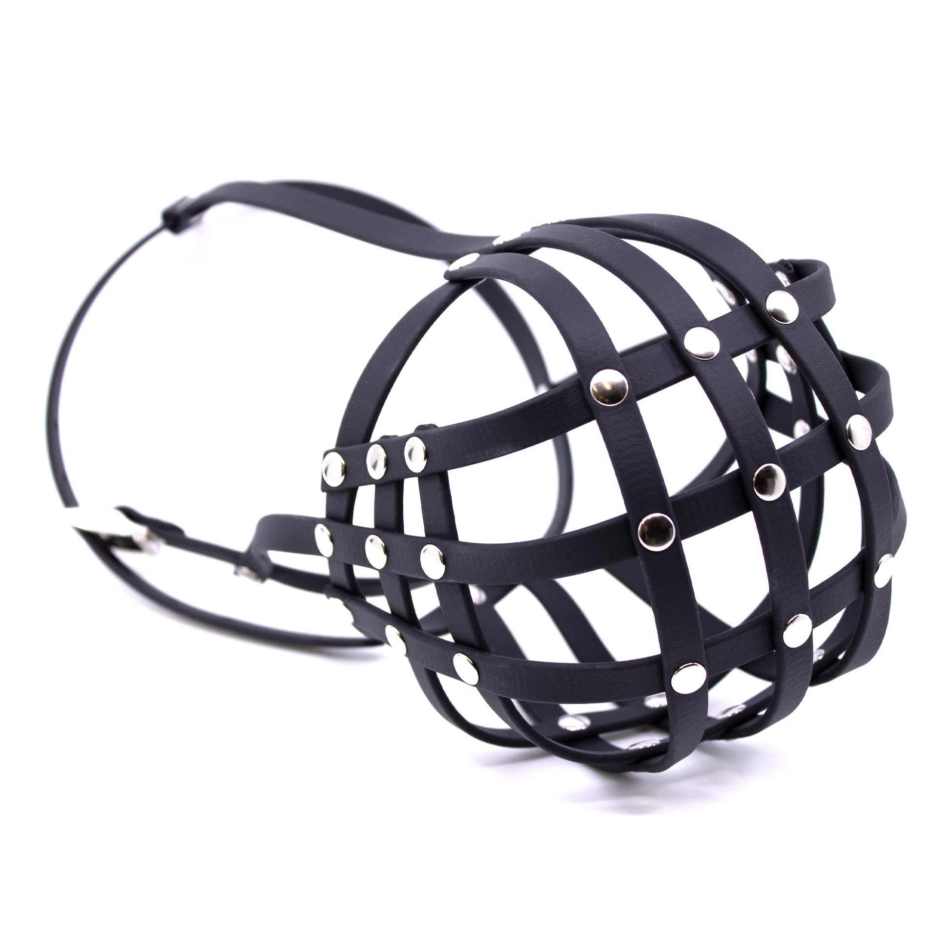 Schwarzer BioThane® Maulkorb für Deutschen Boxer, 29-34 kg, mittlere Schnauze von PACO & FAY