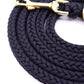 Paracord Leine KAIRO in Schwarz mit Messing Beschlägen