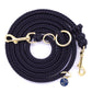 Paracord Leine KAIRO in Black mit Messing Beschlägen