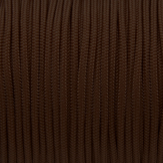 Hochwertiges Paracord 100 Typ I Chocolate Brown als Meterware für DIY-Hundezubehör.