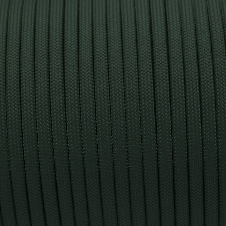 Meterware 550 TYP III Parachute Cord in der Farbe: DARK GREEN