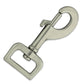 Massiver Edelstahl Bolzenkarabiner 80mm mit quadratischem 25mm Wirbel für breite Hundeleinen