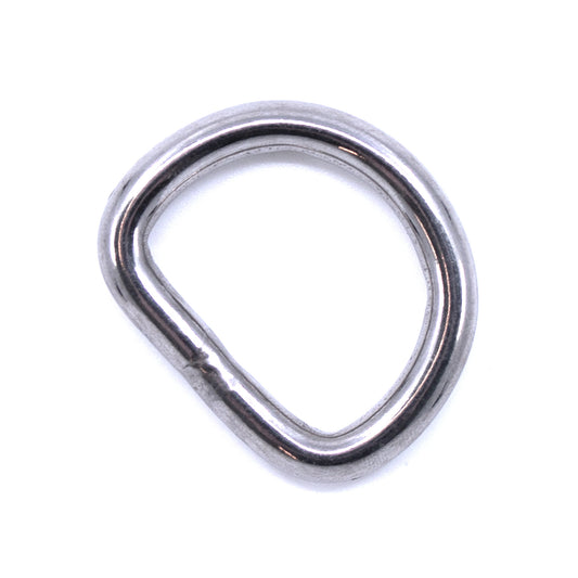 Massiver Edelstahl D-Ring 25mm Halbring mit 350kg Bruchlast für Hundehalsbänder