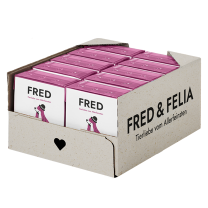 Fred & Felia Pferd mit Süßkartoffeln Nassfutter für Hunde