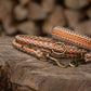 Paracord Halsband TIMELESS in tan und peach glitzer