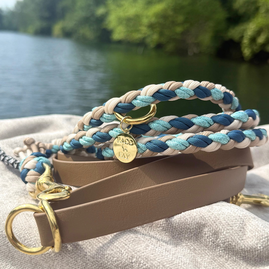 Halsband und Leine aus Paracord und BioThane