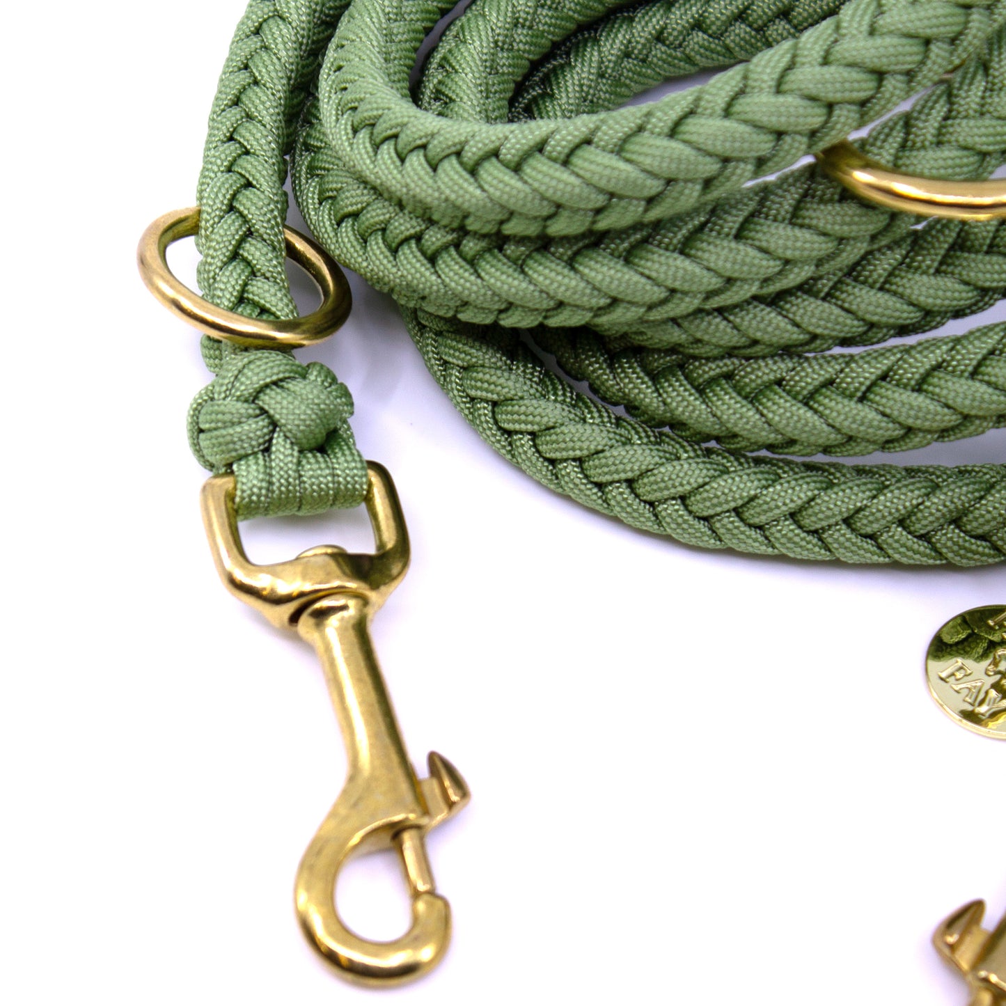 Leine Paracord KAIRO in Grün für mittelgroße Hunde