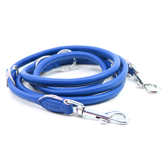 Rundlederleine 8mm BLAU