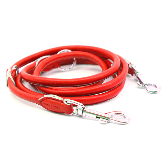 Rundlederleine 8mm ROT