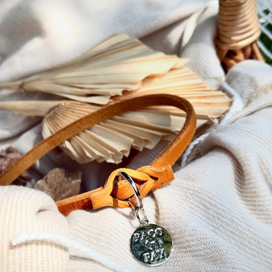 Markenband aus Fettleder in COGNAC 8mm von PACOandFAY