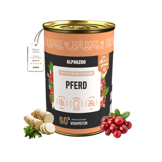 Monoprotein Pferd Nassfutter für Hunde