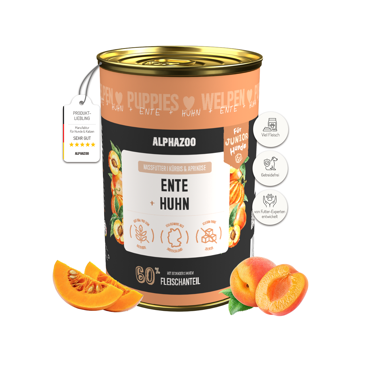 Ente + Huhn Nassfutter für Welpen