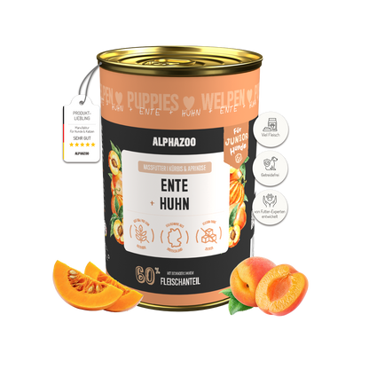 Ente + Huhn Nassfutter für Welpen