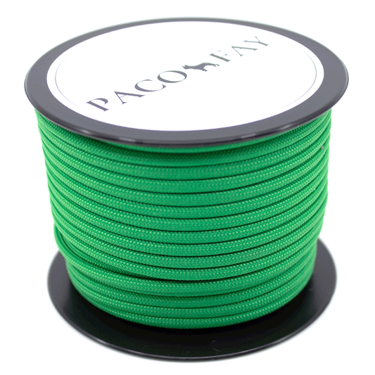 30m Rolle 550 TYP III Paracord in der Farbe: KELLY GREEN