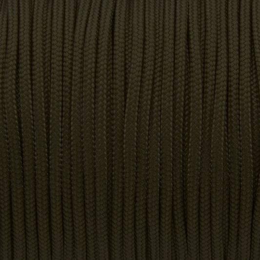 Hochwertiges Paracord 100 Typ I Olive Drab als Meterware für DIY-Hundezubehör.