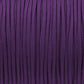 Nahaufnahme von einfarbigem Paracord 100 Typ I in Magic Lila als Meterware für feines DIY-Hundezubehör.
