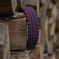 Paracord Halsband BACK ROAD JOURNEY in lila mit BioThane® Adapter