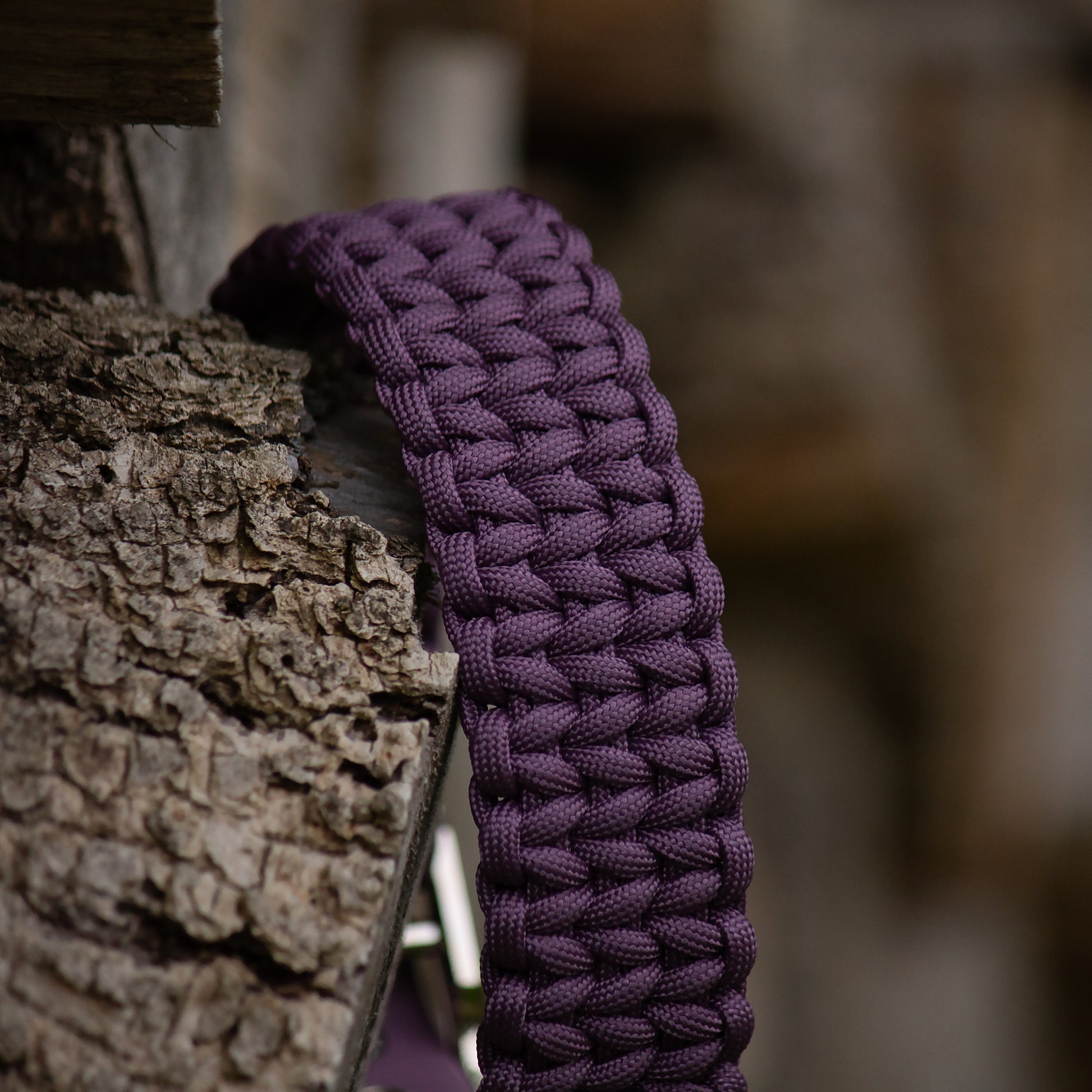 Paracord Halsband BACK ROAD JOURNEY in mauve mit BioThane® Adapter