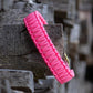 Paracord Halsband SKY in pink mit Messing Beschlägen