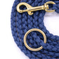 Leine Paracord Miami Small in Petrol Blau mit Messing Beschlägen