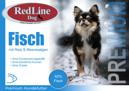 RedLine Hundewurst Fisch mit Reis und Meeresalgen
