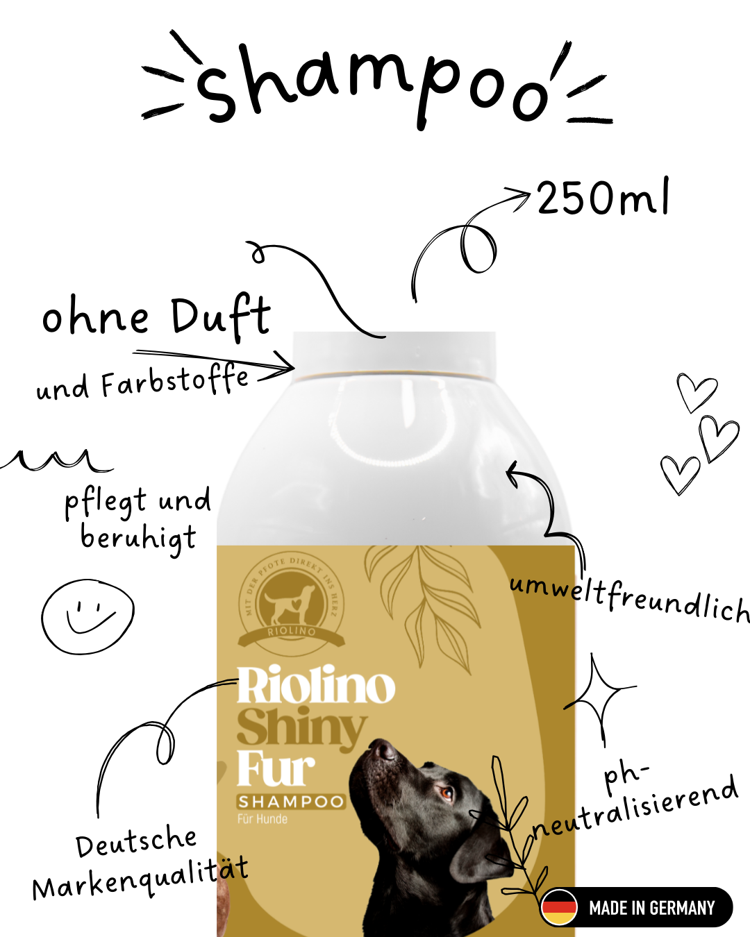 Riolino Shiny Fur Shampoo für Hunde 250ml