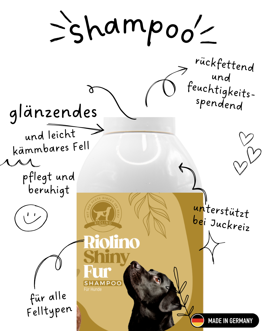 Riolino Shiny Fur Shampoo für Hunde 250ml