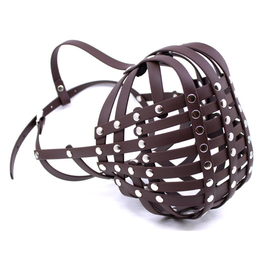 Rottweiler Maulkorb aus BioThane in Dunkelbraun