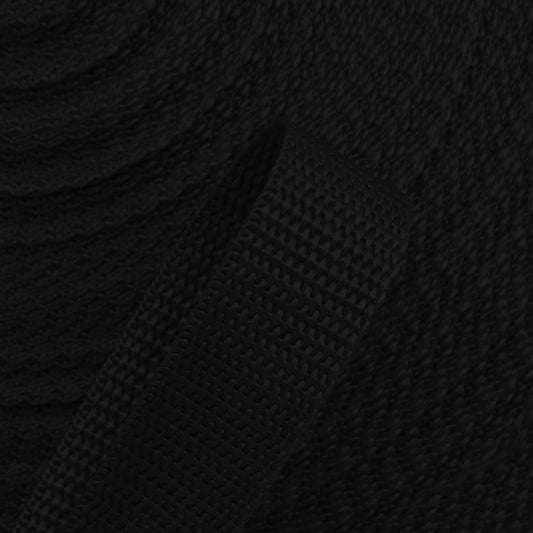 Gurtband 25mm Meterware - Schwarz