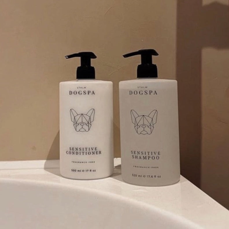 Set für empfindliche Hunde bestehend aus Shampoo und Conditioner