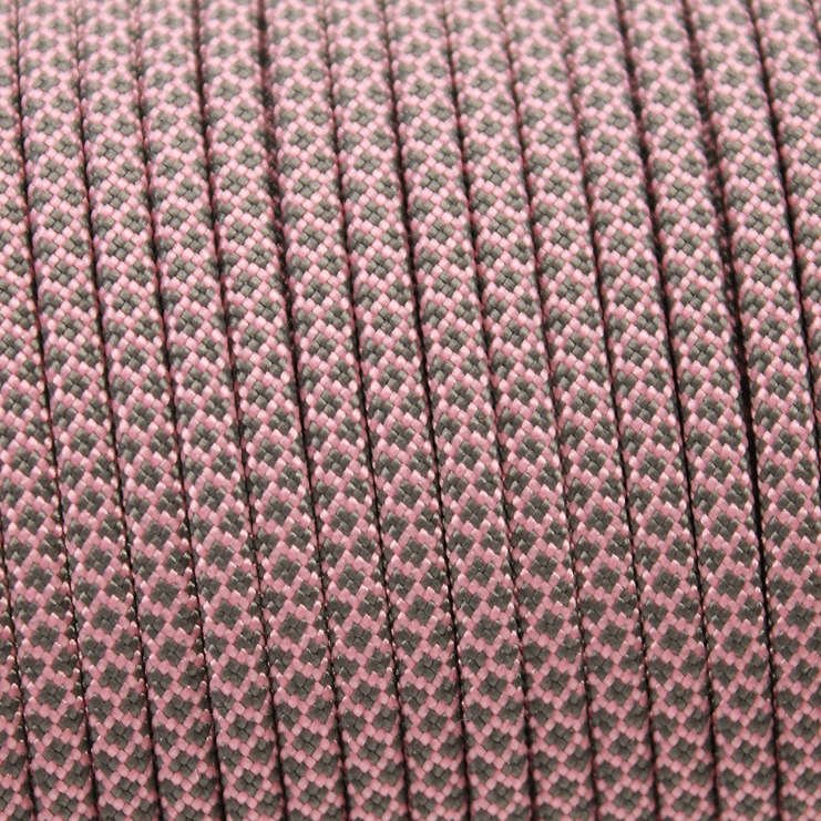 Meterware 550 TYP III Parachute Cord in der Farbe: LAVENDER PINK & CHARCOAL GREY DIAMONDS