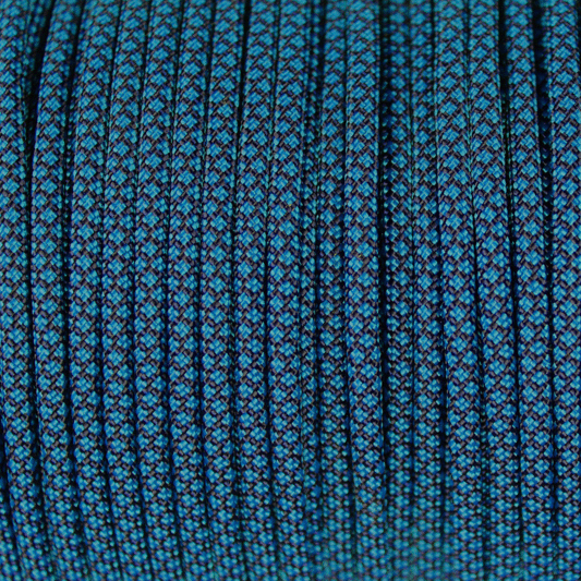 Meterware 550 TYP III Parachute Cord in der Farbe: MIDNIGHT BLUE & CARIBBEAN DIAMONDS