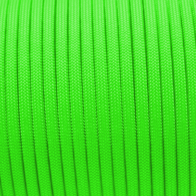 Meterware 550 TYP III Parachute Cord in der Farbe: NEON GREEN