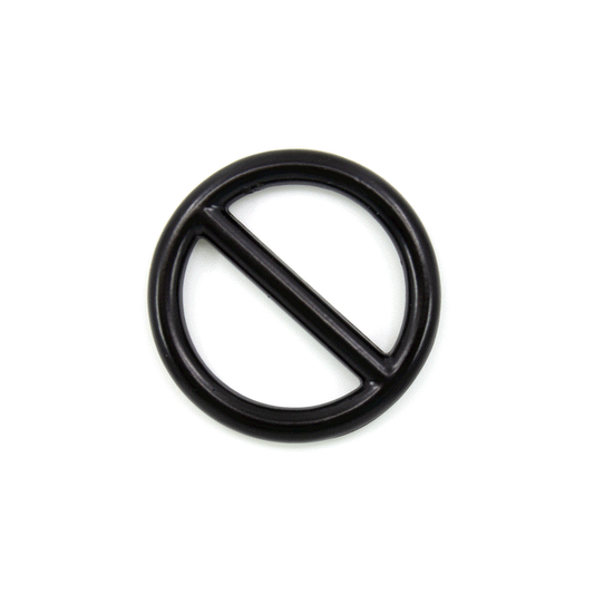 SCHWARZ (matt) - O-Ring mit Steg 15mm
