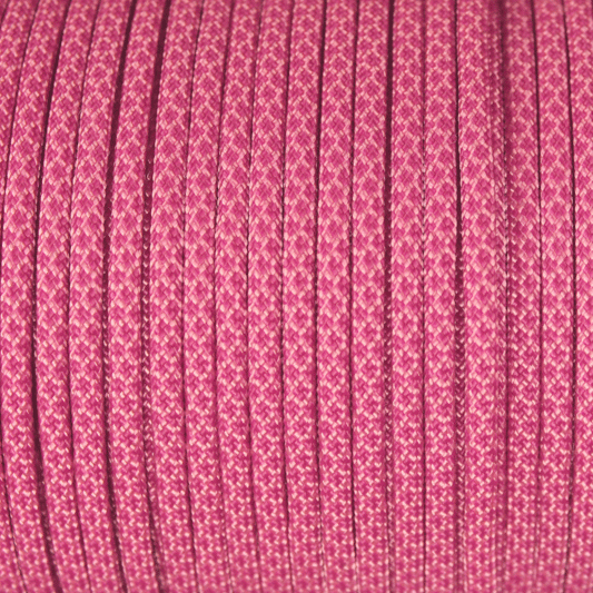 Meterware 550 TYP III Parachute Cord in der Farbe: ROSE PINK & FUCHSIA DIAMONDS