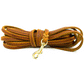 Schleppleine aus Fettleder in der Farbe Cognac mit Messing Karabiner